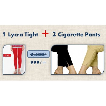 2 Cigarette Pants + 1 Lycra Tight