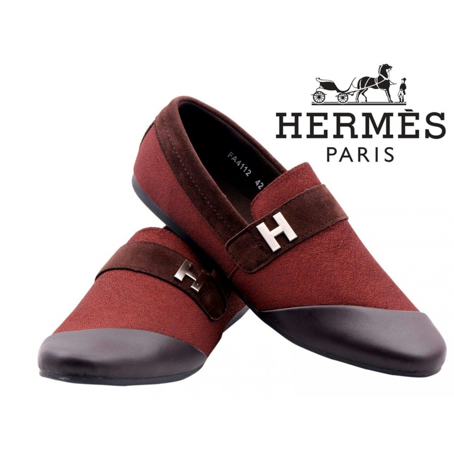 Hermes Paris Men Red Shoes H4