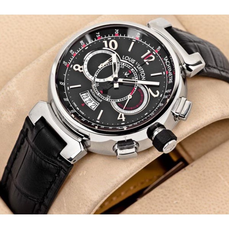 Watches for Men : Louis Vuitton Tambour Chronograph Black