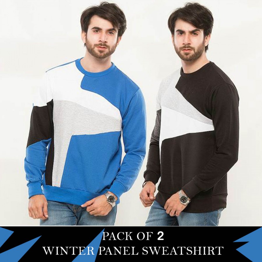 Pack Of 2 Winter panel sweatshirt 