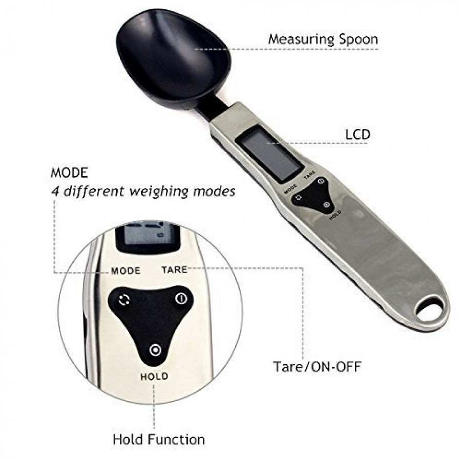 Digital Measuring Kitchen Spoon & LCD Display Weight Scale