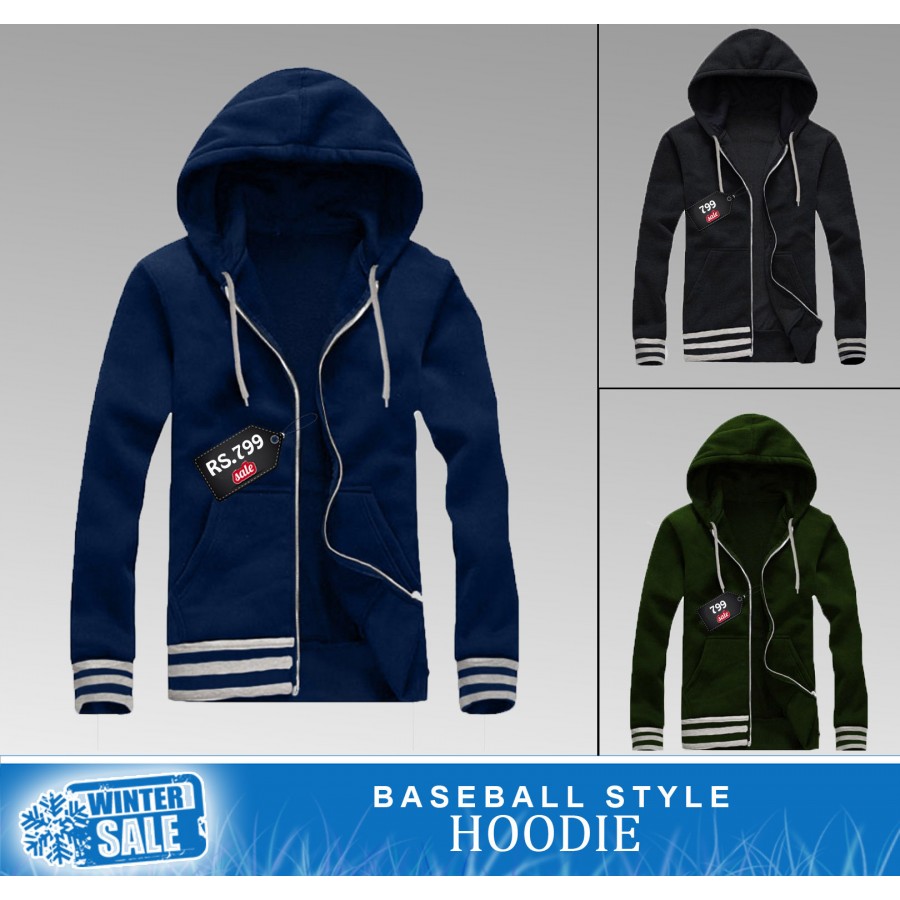 Base Ball Style Hoodie (Winter Sale)