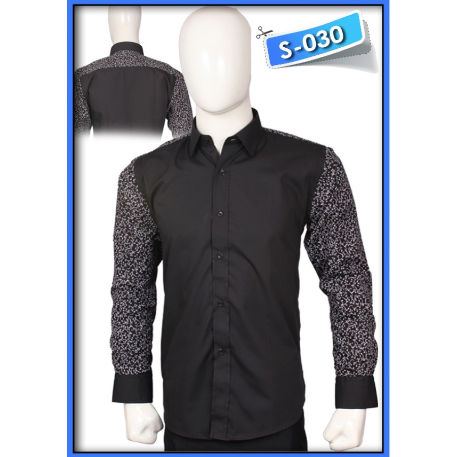 S&J Black Shirt with white Flowers