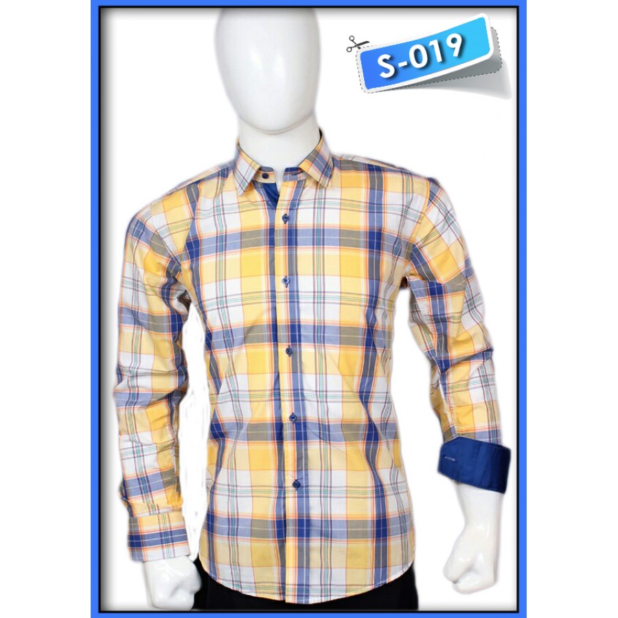 S&J Yellow/Blue Check Shirt