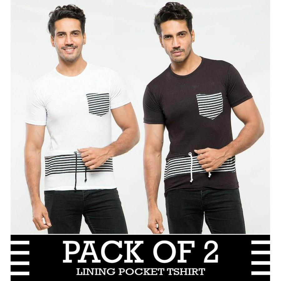 Pack of 2 Lining pocket tshirt