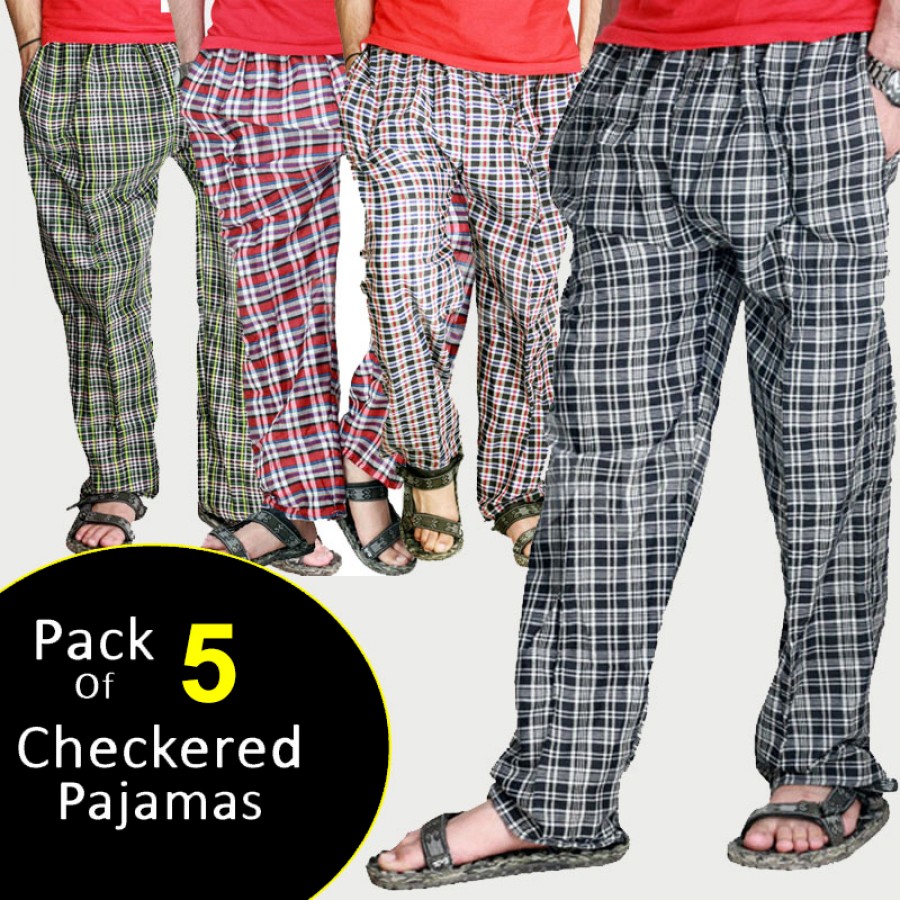 Pack of 5 Checkered Pajamas