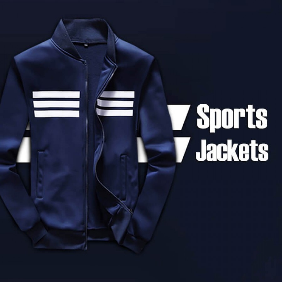 Sport Fleece Stripe Bomber Jacket