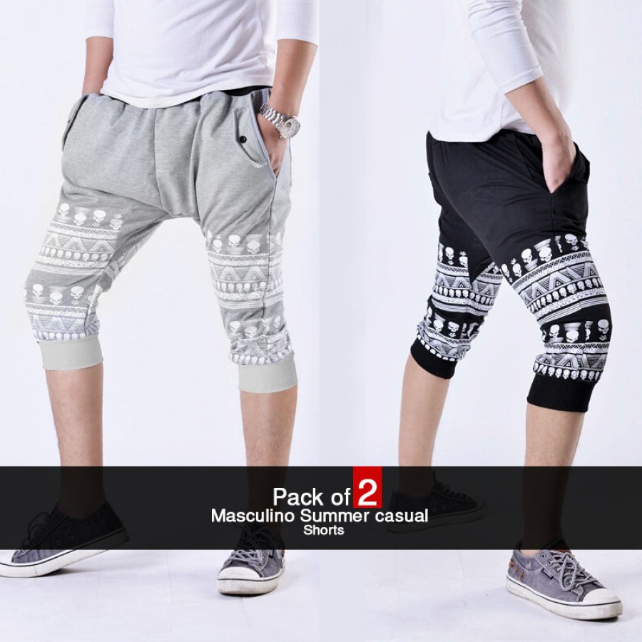 Pack of 2 Masculino Summer Casual Shorts