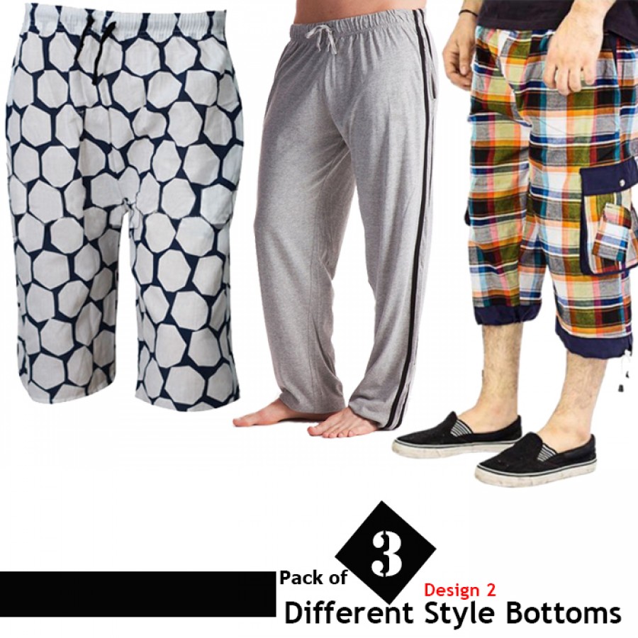Pack of 3 Diffrent Style Bottoms Design 2