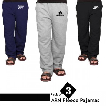 Pack of 3 Branded Fleece Pajamas for Winters