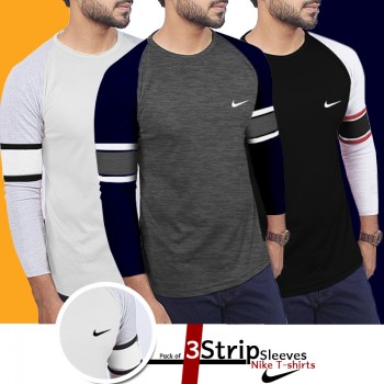 Pack of 3 Strip Sleeves Nike T-Shirts