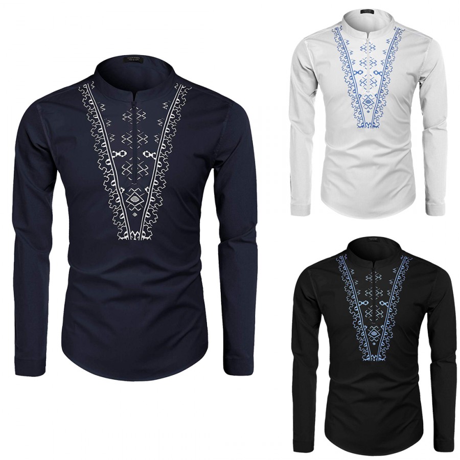 Pack of 3 Zipper Printed T-Shirts For Men - Design 1