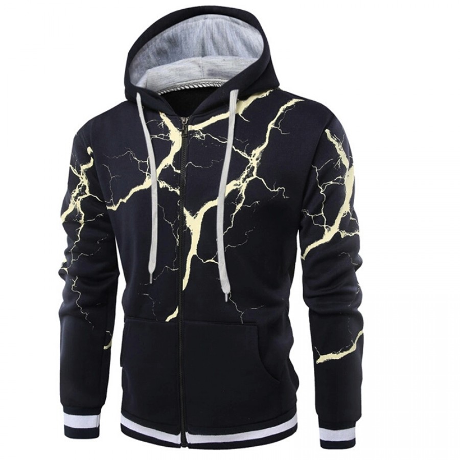 Designer current zipper hoodie