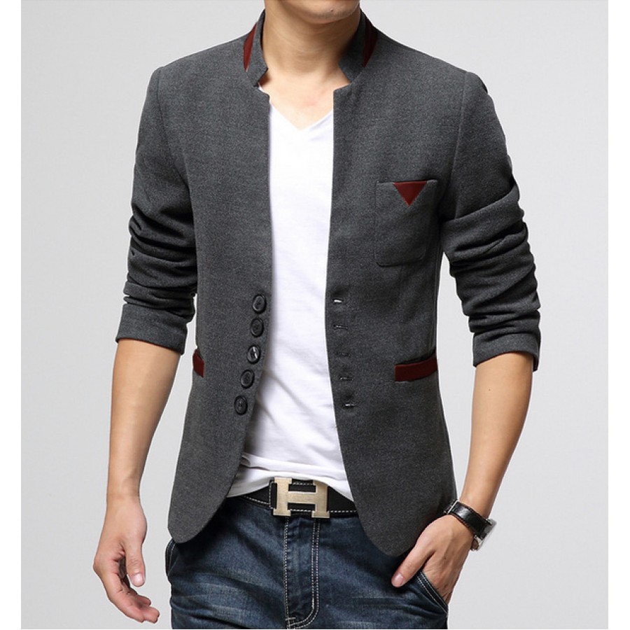 Mens Stylish Button Fleece Jacket Design 2
