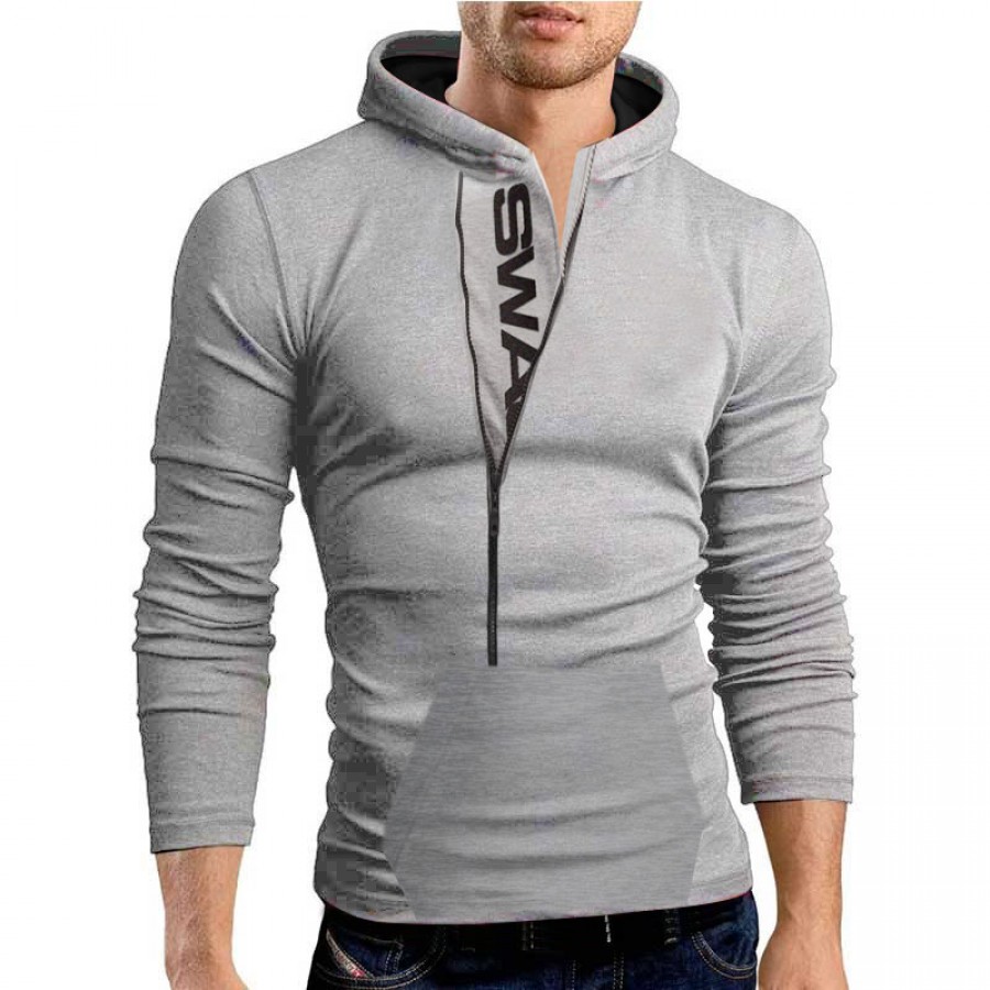 Pack of 3 Mens Front Zipper Hoodie T-shirts