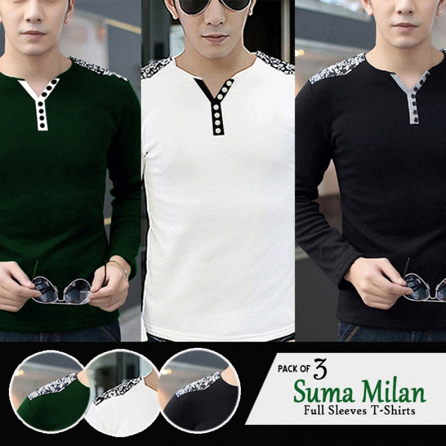 Pack of 3 Suma Milan Full Sleeves T-Shirts