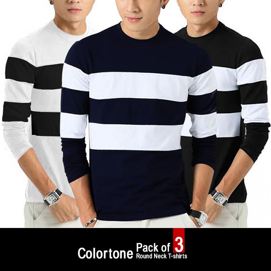Pack Of 3 Color tone Round Neck T Shirts