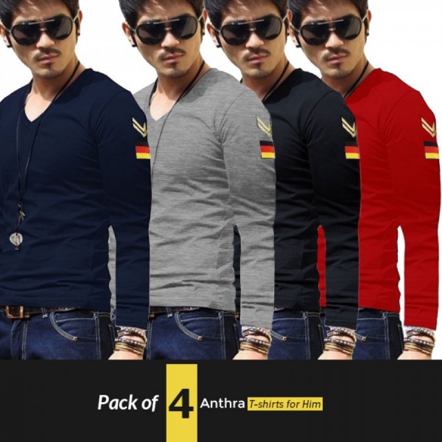 Pack of 4 Anthra T-shirts for Him