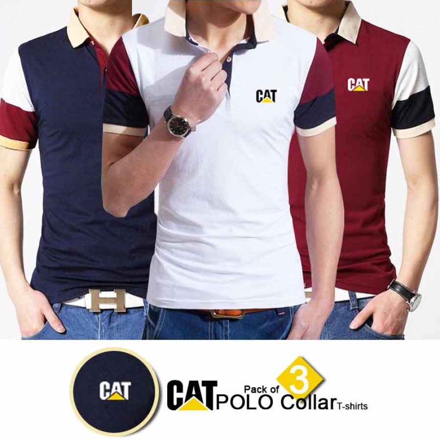 Pack of 3 Branded POLO Collar T-shirts