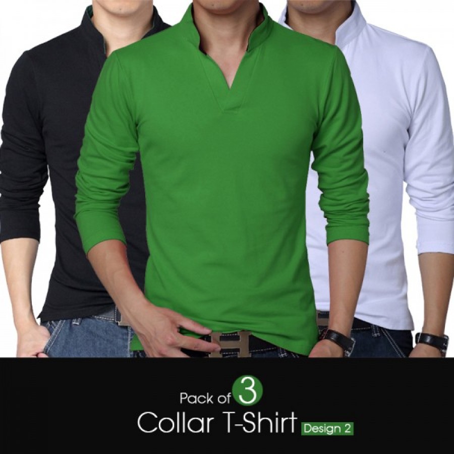 Pack of 3 Collar T-shirt Design 2