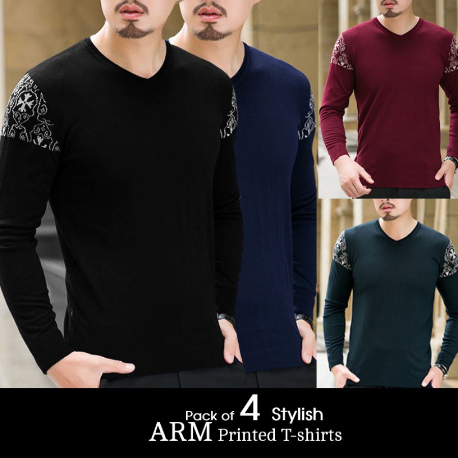 Pack of 4 Stylish ARM Printed T-shirts
