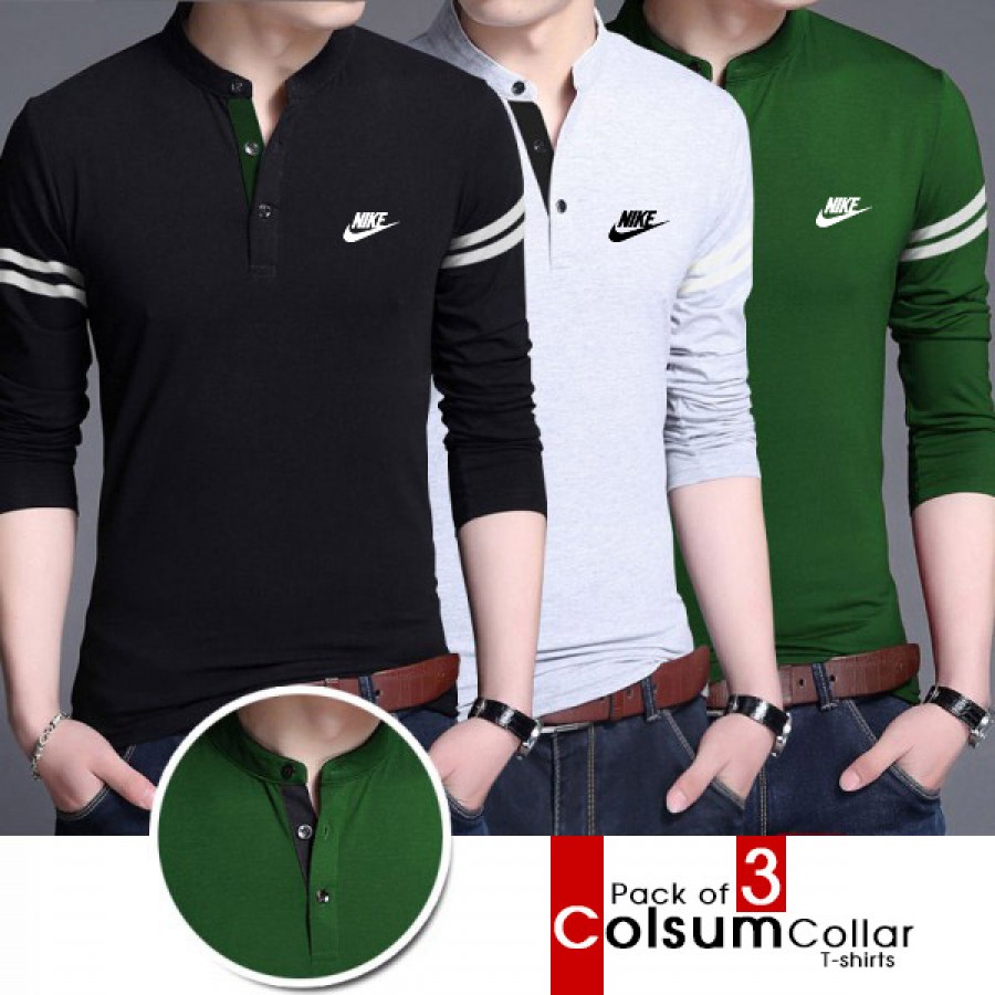 Pack of 3 Colsum Collar T-shirts