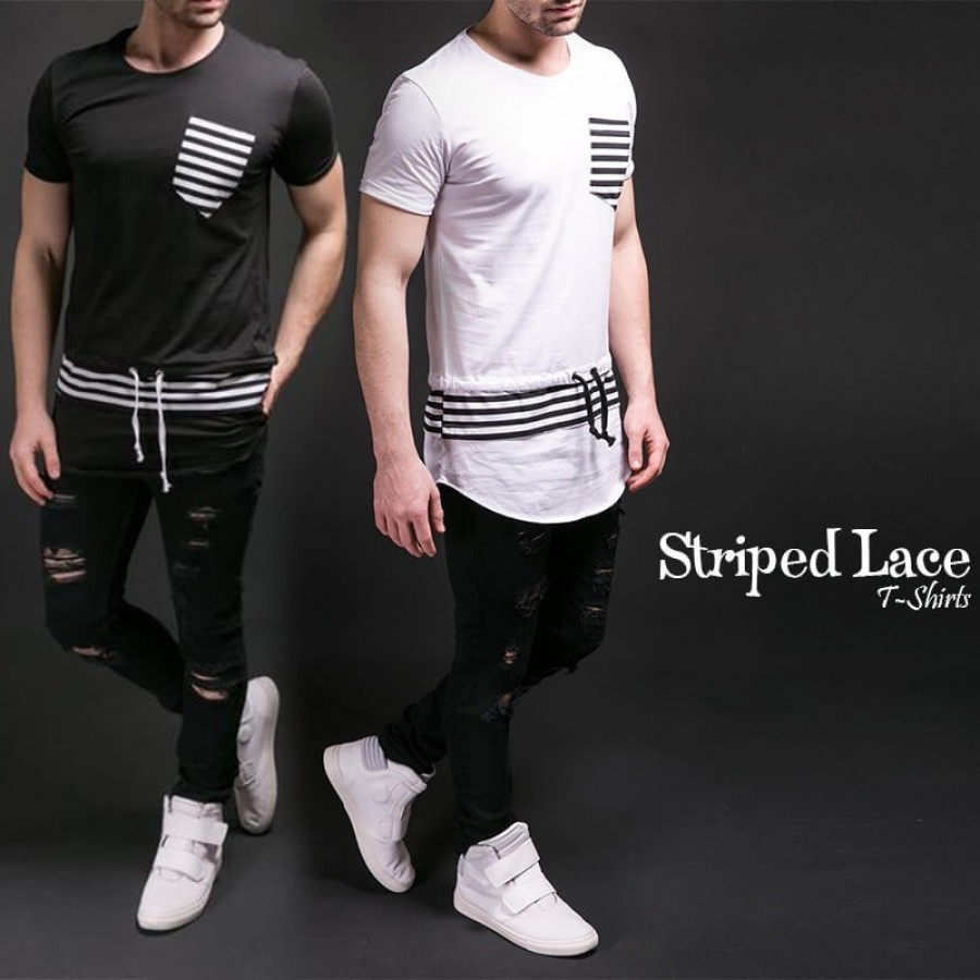 Pack of 2 Striped Lace T-Shirts