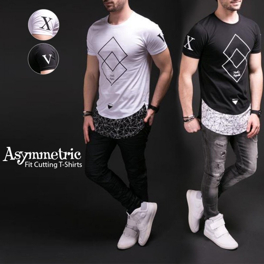 Pack of 2 Asymmetric Fit Cutting T-Shirts