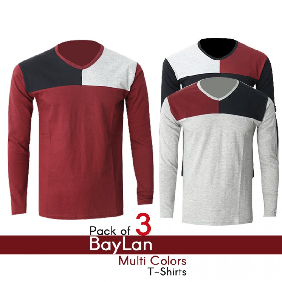 Pack of 3 BayLan Multi Colors T-shirts