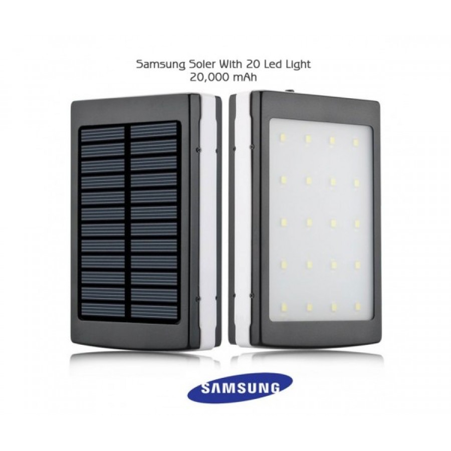 Samsung Solar Power Bank 20,000mAH With 20 LEDs