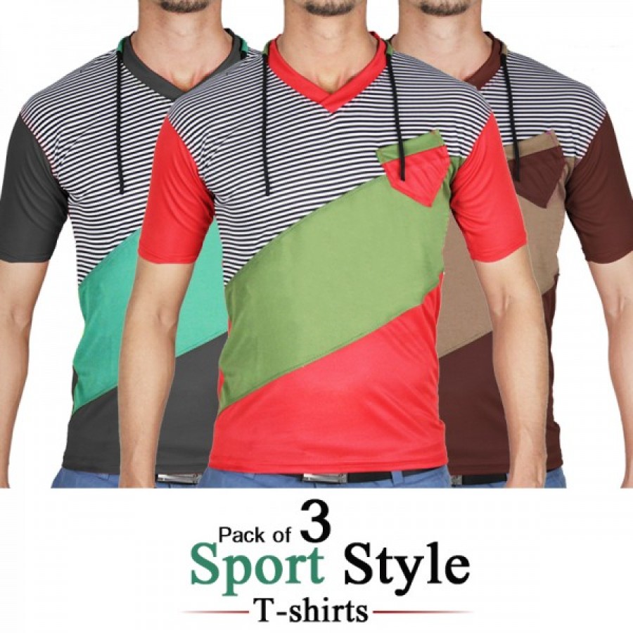 Pack of 3 Sport Style T-shirts