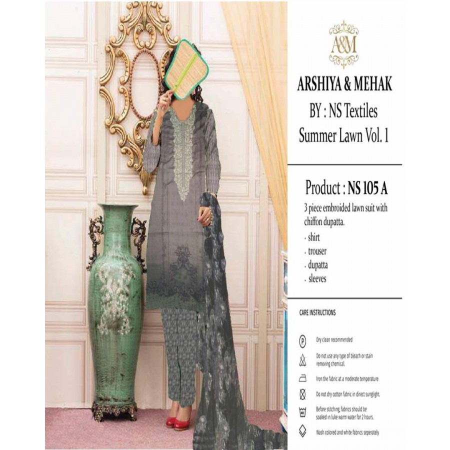 Arshiya And Mehak Summer lawn Vol.1 2017 Design 105 A