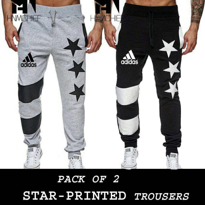 Men's Clothing : Pack of 2 ( Star Printed Trousers)