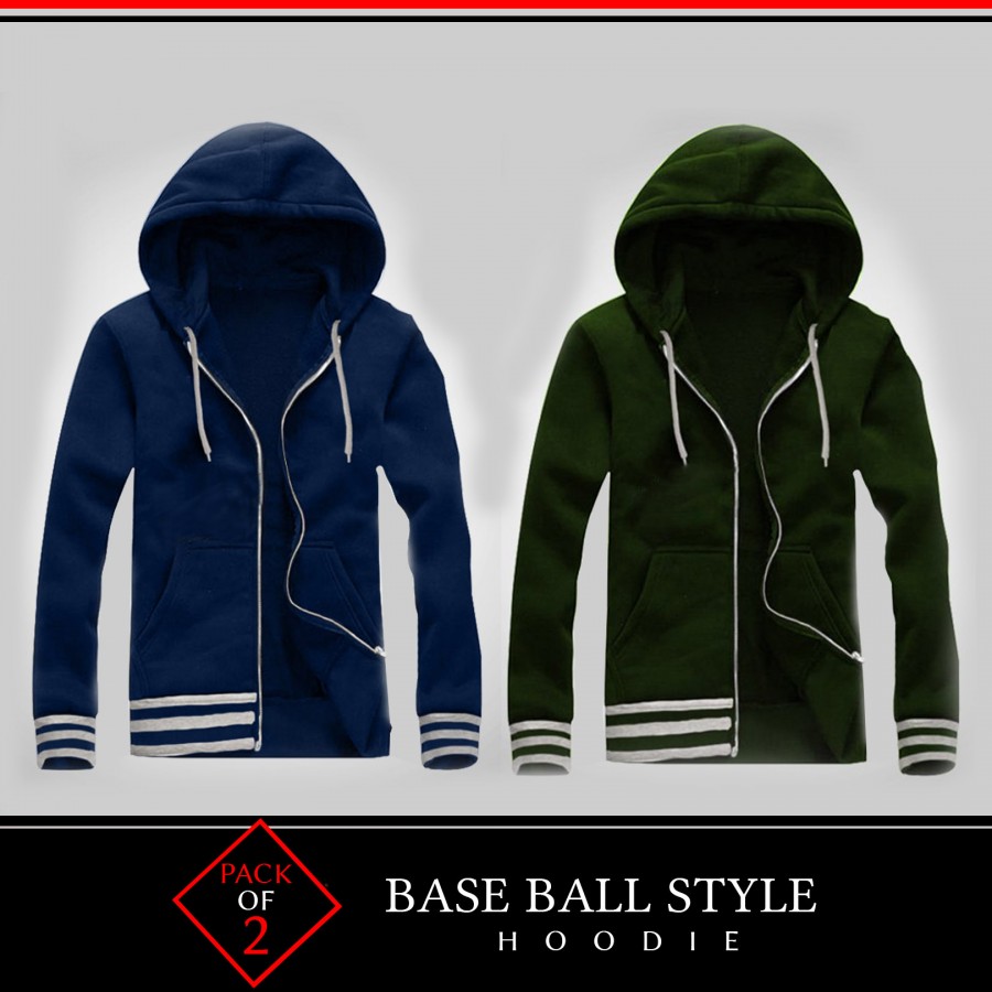 Pack of 2 Base Ball Style Hoodie