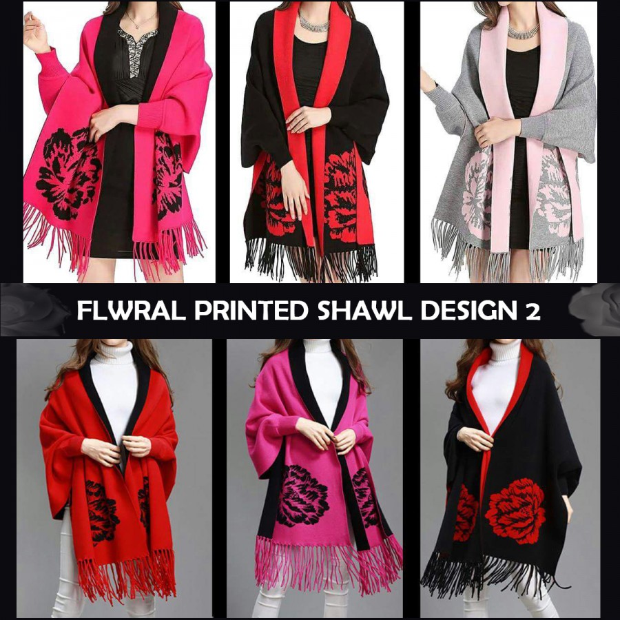 Buy 1 get 1 free Floral Printed Shawl Design 2