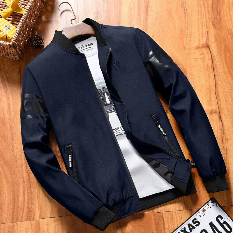 Men's Clothing : Designer stripe sleeve pocket jacket