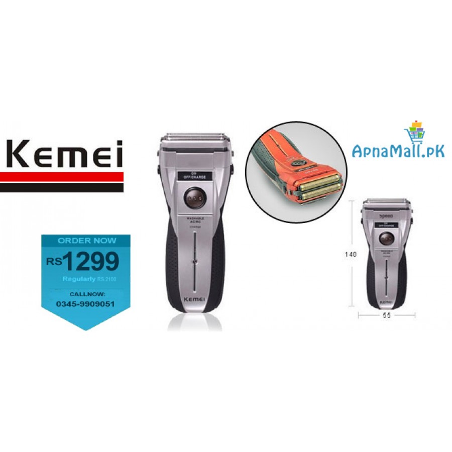 New Kemei Rechargeable Shaver (Washable)