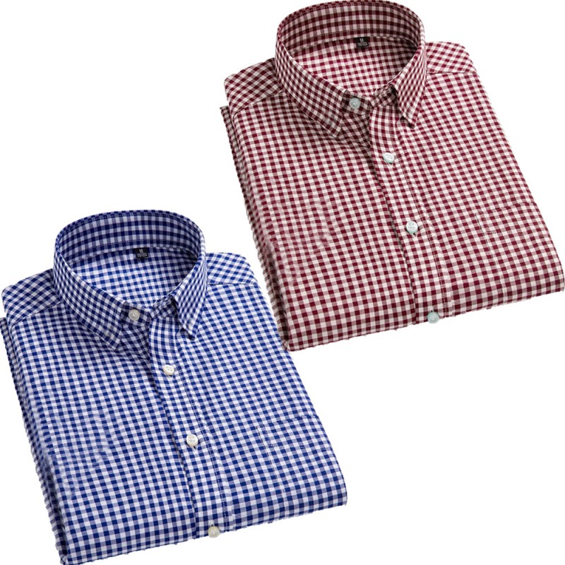 Men's Clothing : Pack of 2 Designer Checkered Shirt - Design 2