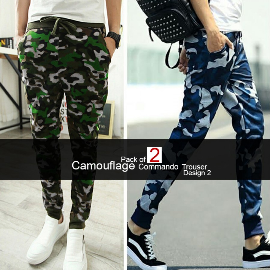 Pack of 2 Camouflage Commando Trouser Design 2