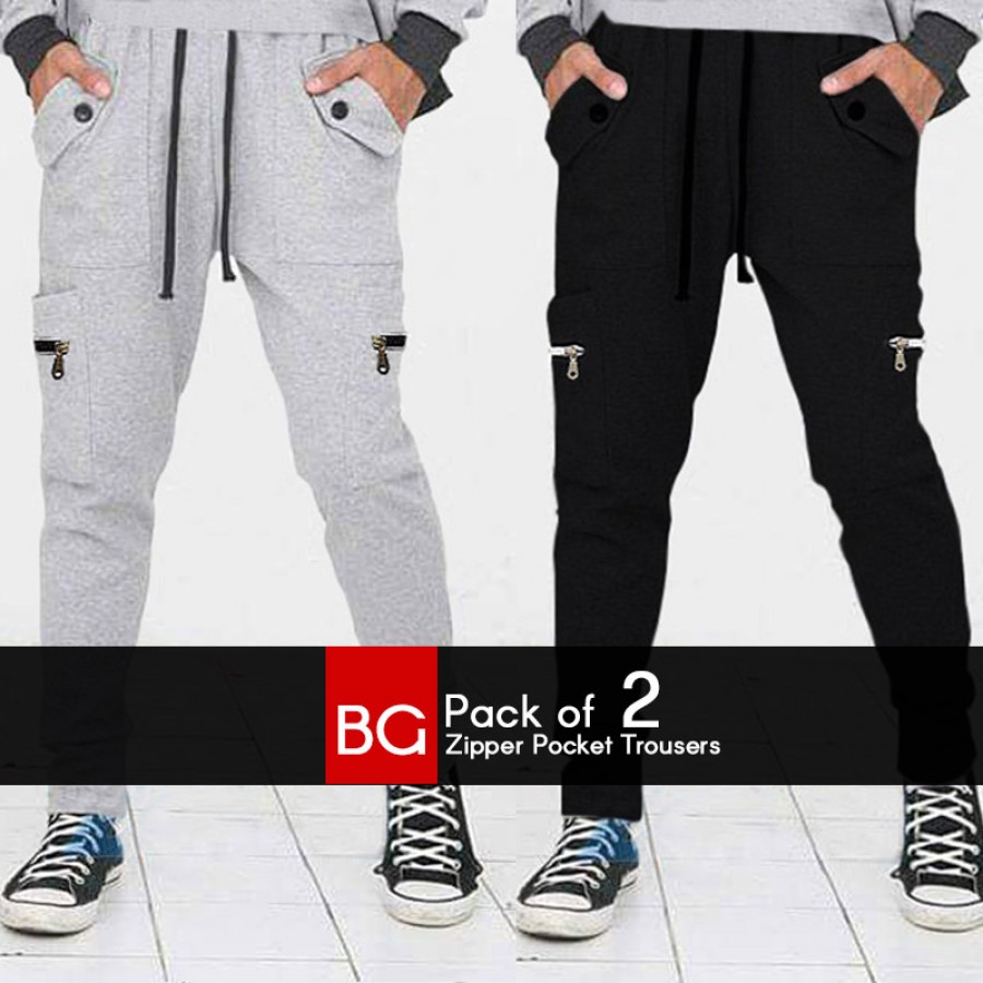 Pack of 2 BG Zipper Pocket Trousers