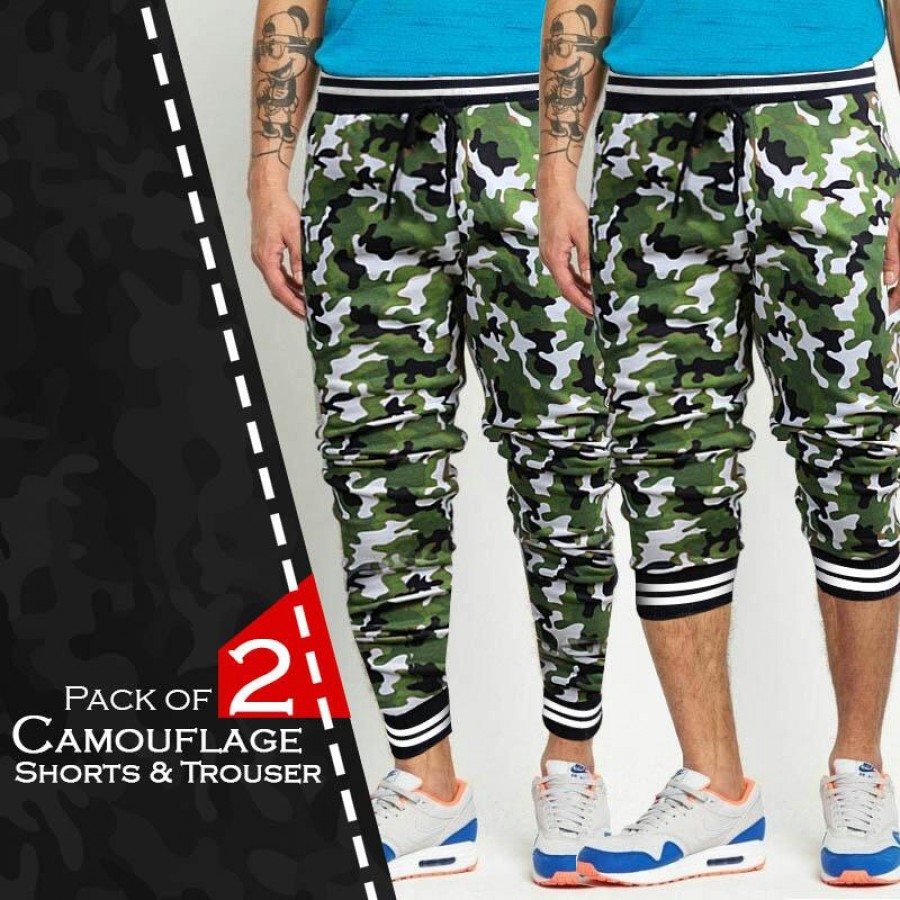 Pack of 2 CAMOUFLAGE Shorts & Trousers