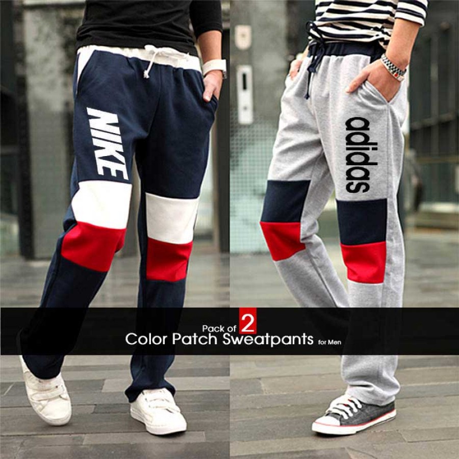 Pack of 2 AN Color Patch Sweatpants for Men