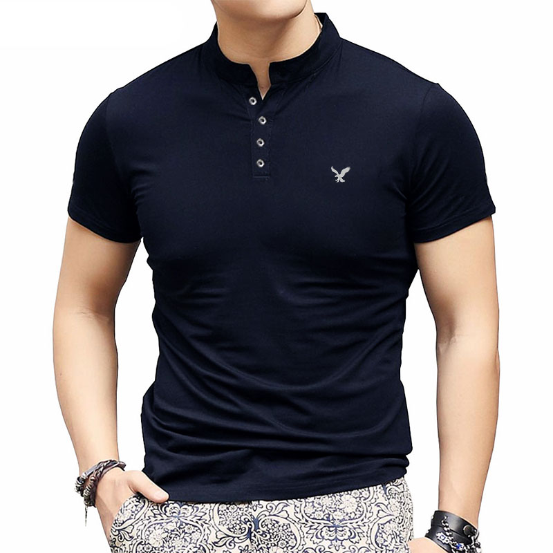 Men's Clothing : Pack Of 3 American Eagle Logo Collar T Shirts Design 3