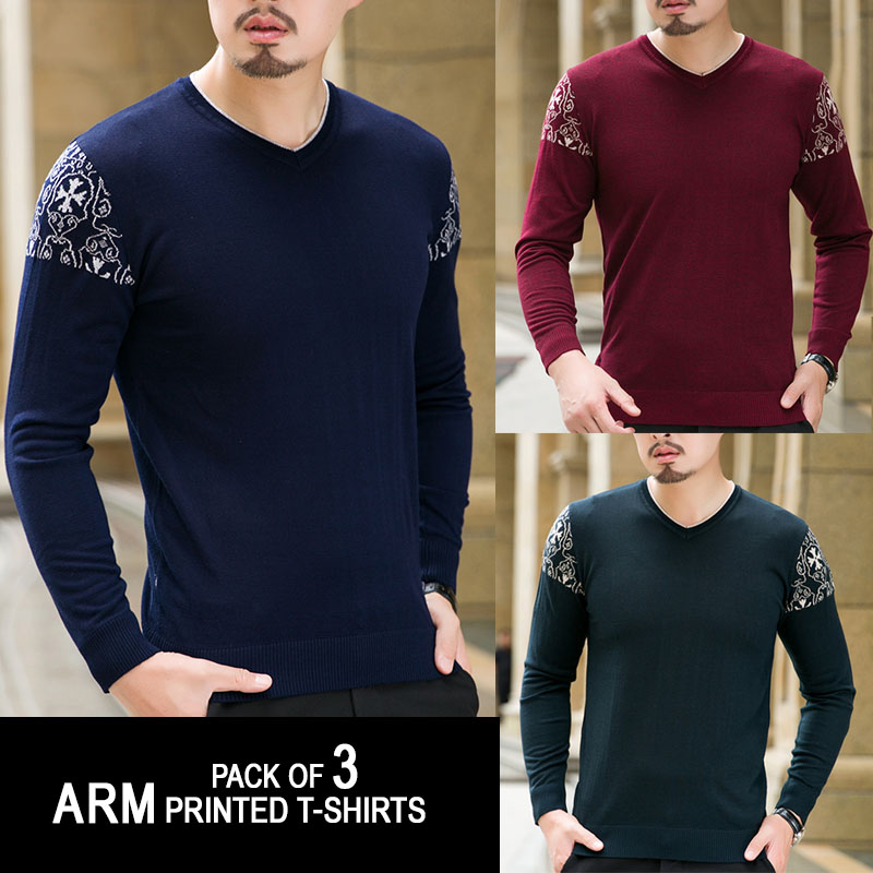 Men's Clothing : Pack of 3 ARM Printed T-Shirts