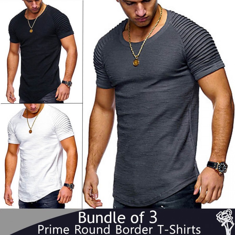 Bundle of 3 Prime Round Border T-Shirts