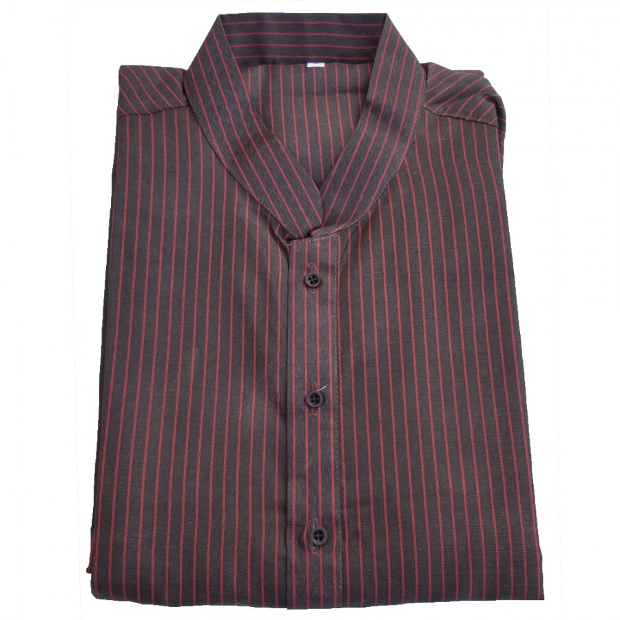 Brown Yarn Dyed Stripes Kurta for Men - Design 1