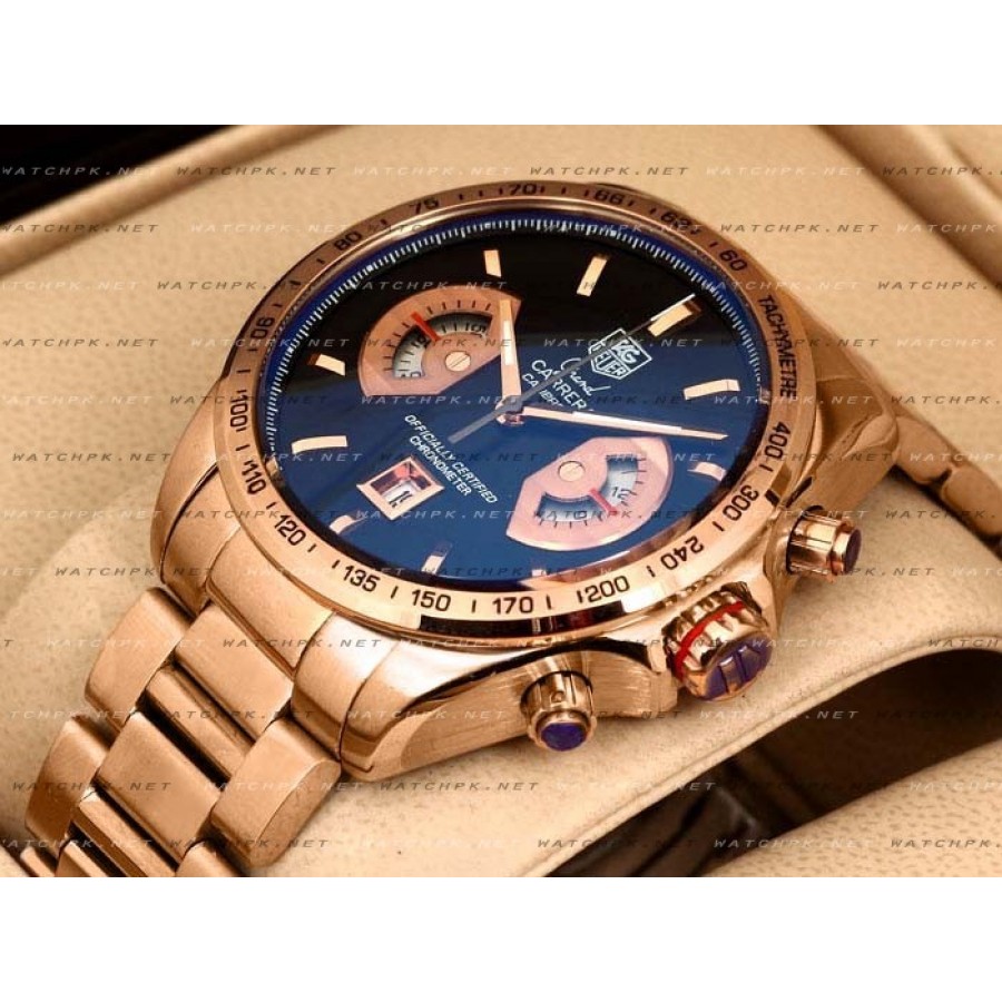 Watches for Men : Tag Heuer Grand Carrera Calibre 17 Rose Gold Bracelet